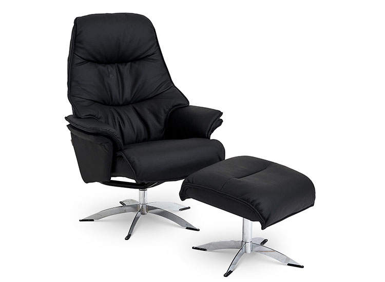 Sort Asti Fodskammel Global Comfort Lænestol