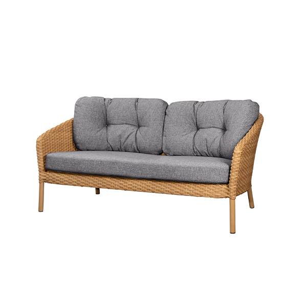 Cane Line Ocean Pers Flat Weave Natural Dark Grey Cane-line Sofa
