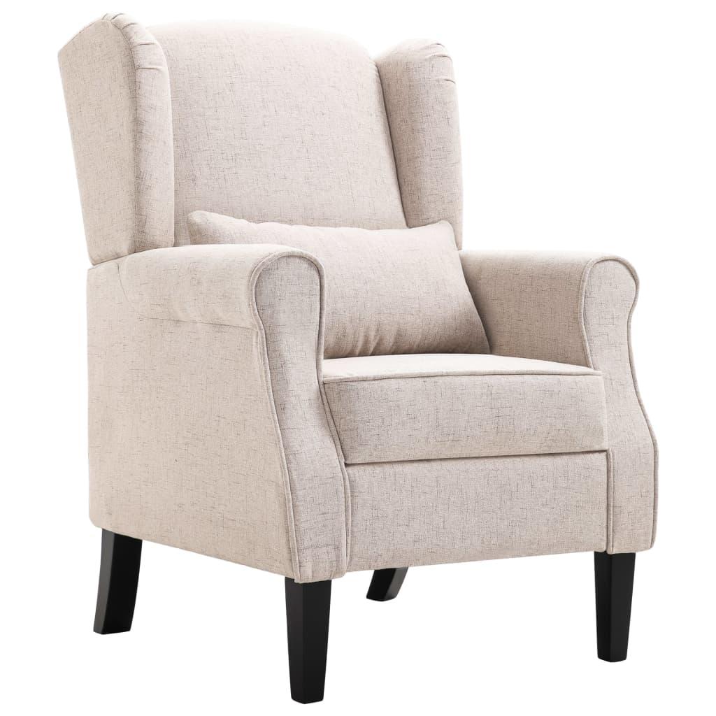 Beige Stof Boligcenter Lænestol - 8719883593166