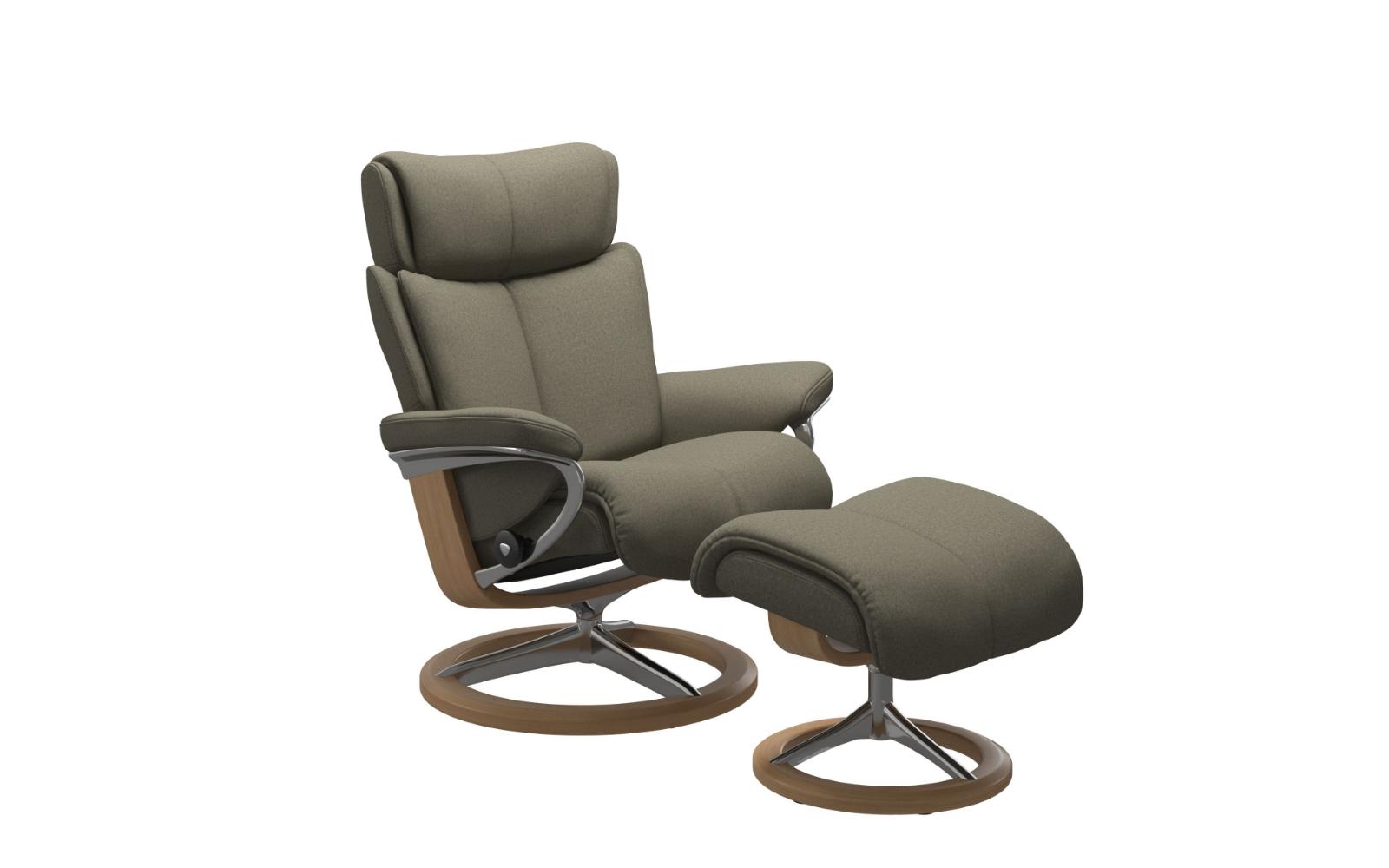 Grøn Magic Fodskammel Med Signature Stel Stressless Lænestol