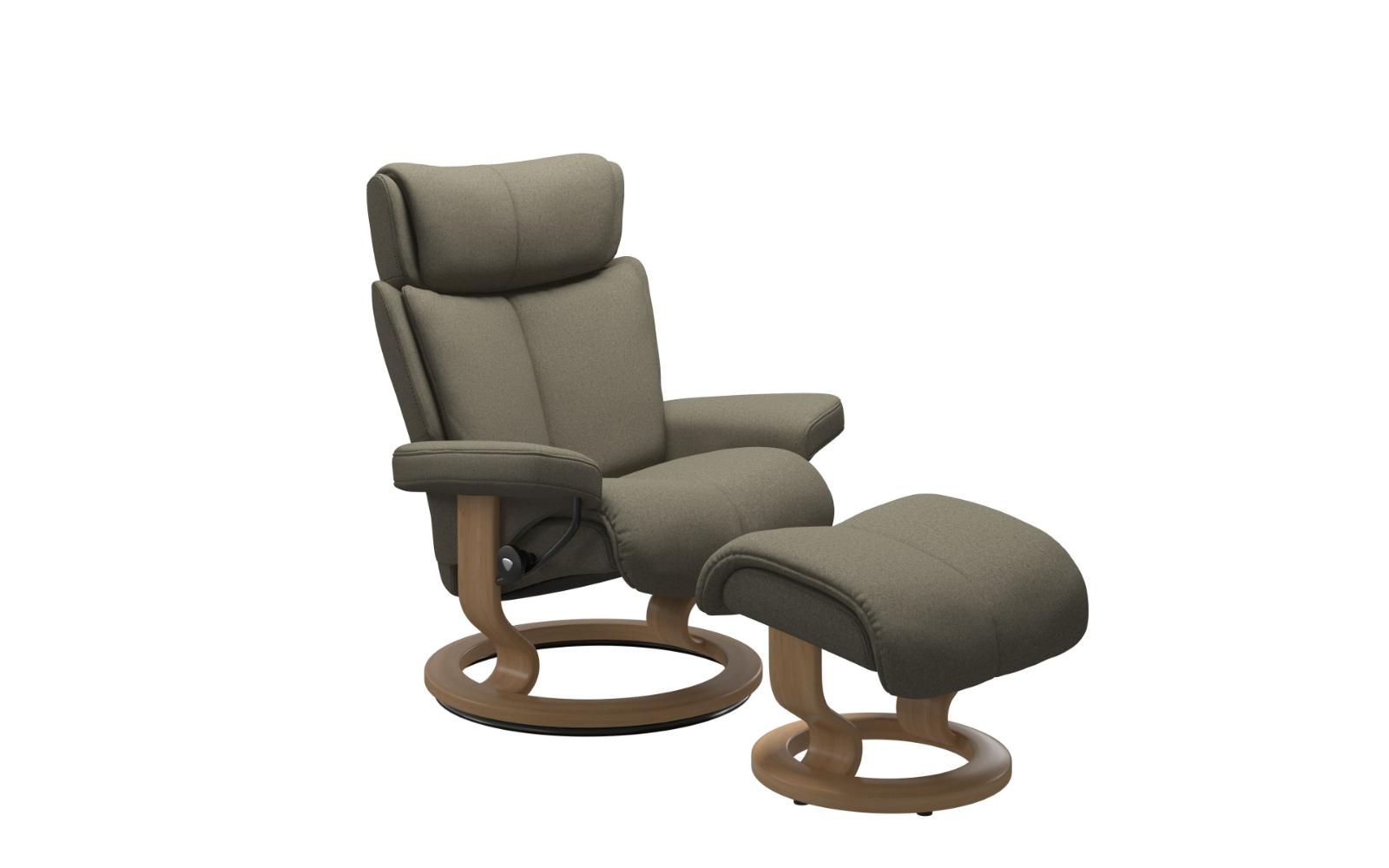 Grøn Magic Fodskammel Med Classic Stel Stressless Lænestol