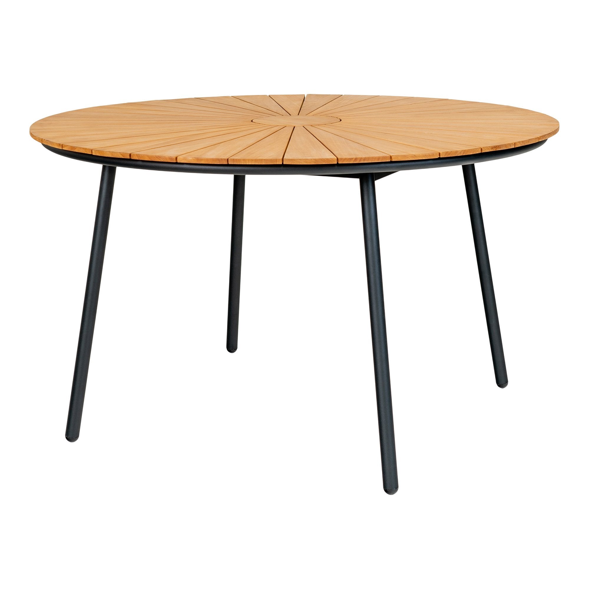 Natur / Sort Cleveland Teak Bordplade Natur Sorte Ben Ø130x74 Housenordic Spisebord - 5713917026272