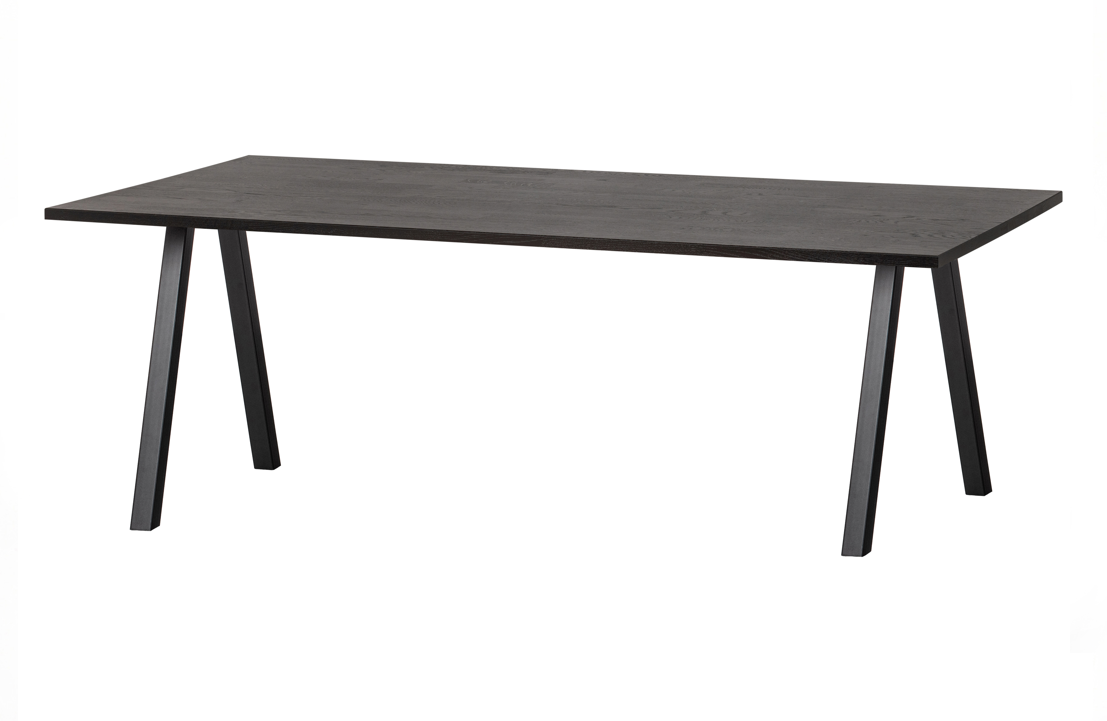 Sort Tablo Rektangulær Blacknight Egetræ Firkantet Ben Metal 160x90 Woood Spisebord - 8714713172290