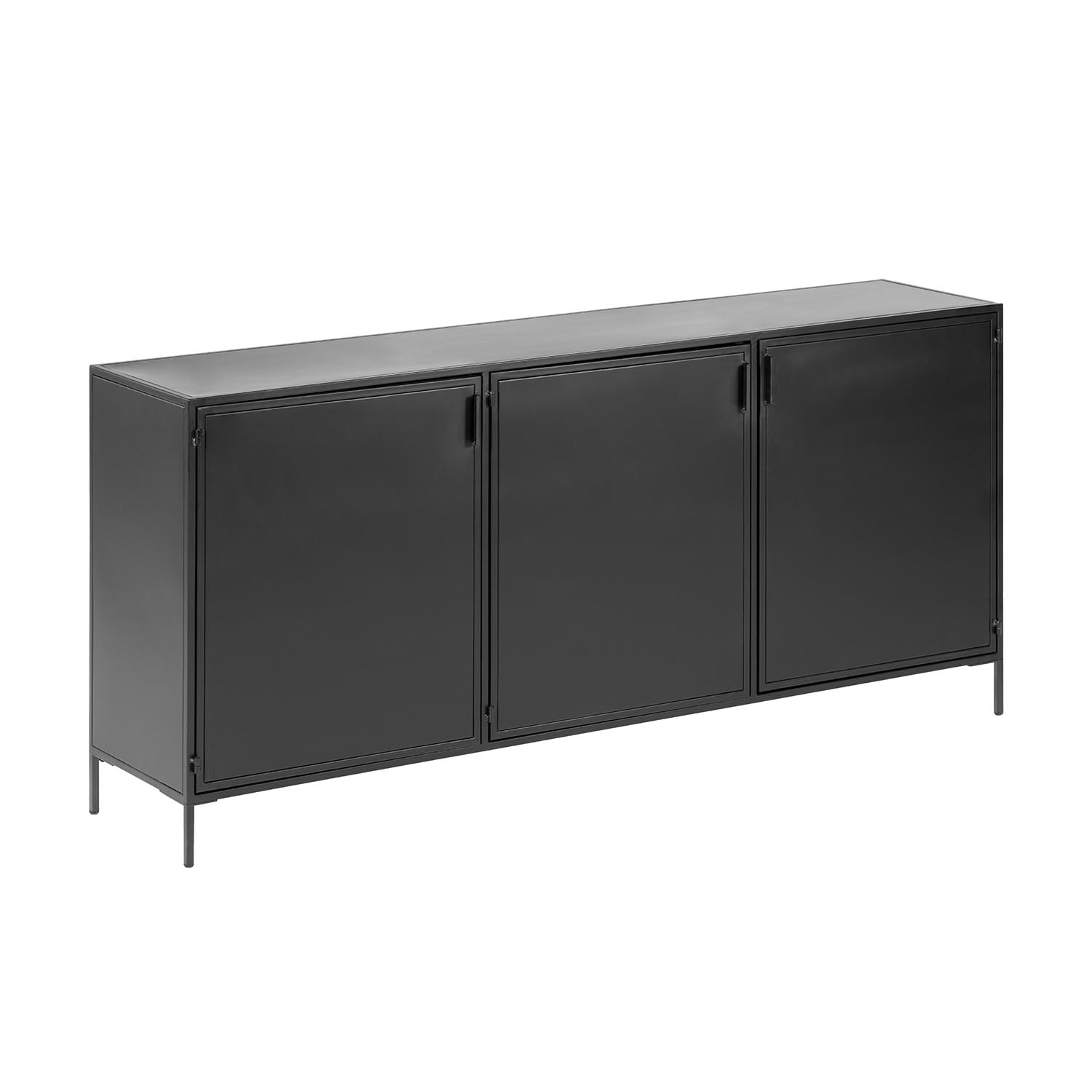 Sort Shantay Låger Hylder Stål 160x72 Kave Home Skænk - 8433840570648