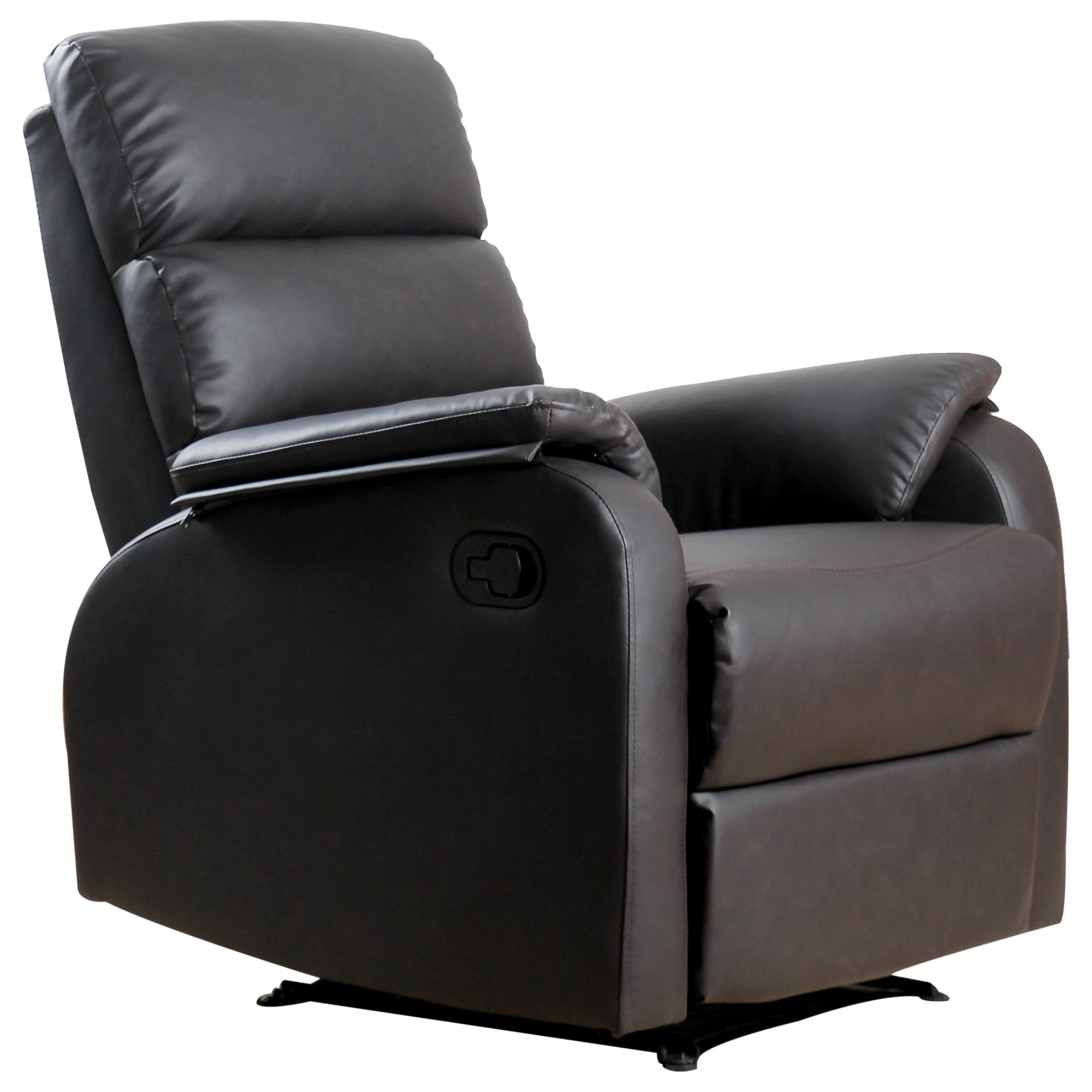 Afslappende Stol Stol Sofa Hjørneskrivebord Med Cpu Stativ Justerbar Ergonomisk Kunstlæder Stål Brun Aosom Lænestol - 4251774922968