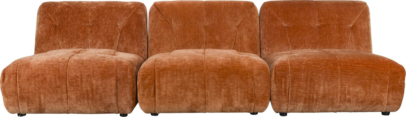 Rødbrun Personers Giada Polyester Polstret Dutchbone Sofa - 8718548087552