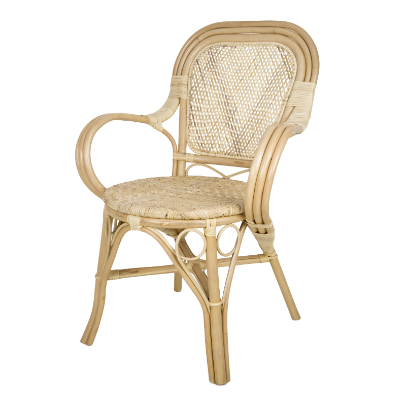 Klassisk Holdbart Rattan Spisestol - 5714026400175