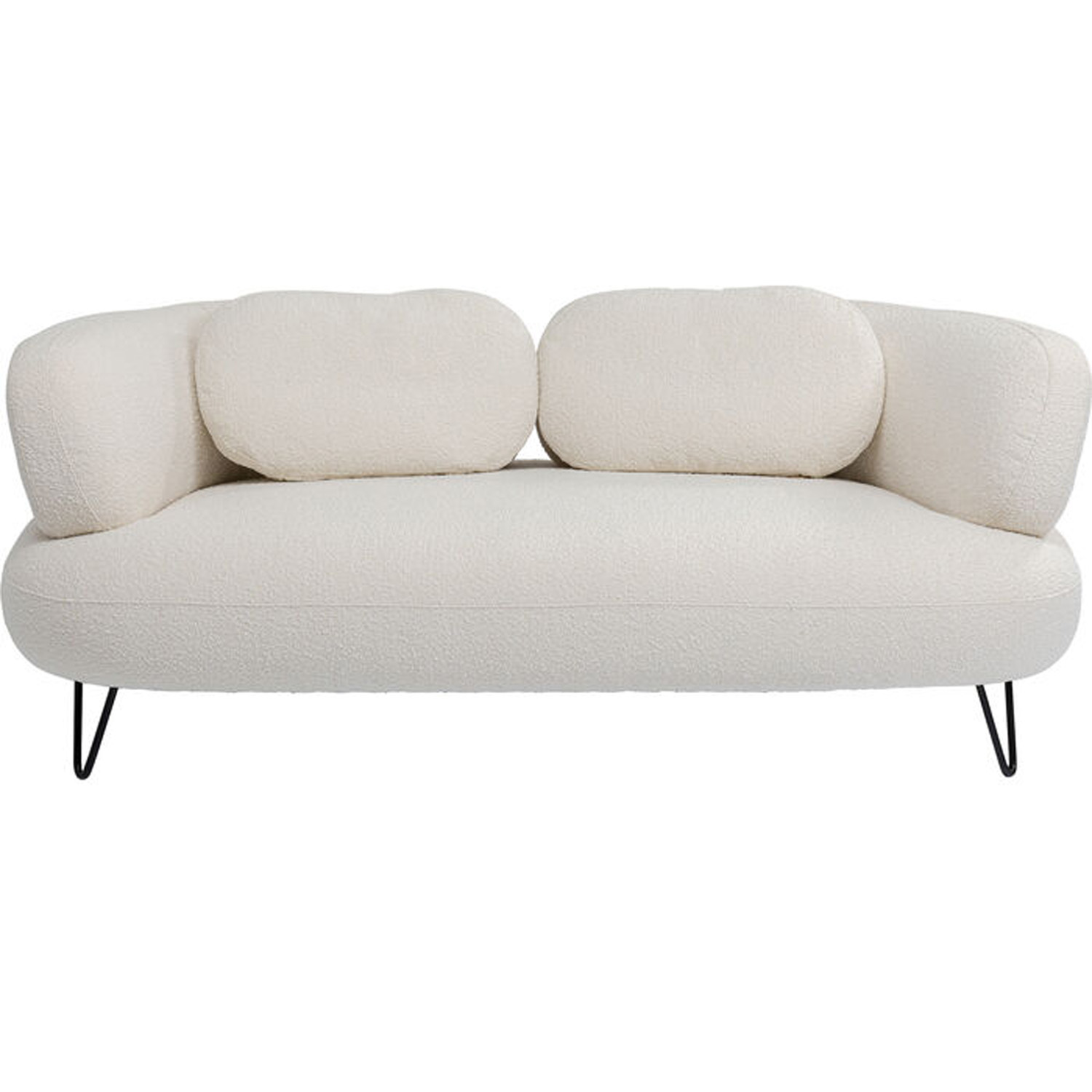 Hvid Peppo White Pers Polyester Stål Kare Design Sofa - 4025621861584
