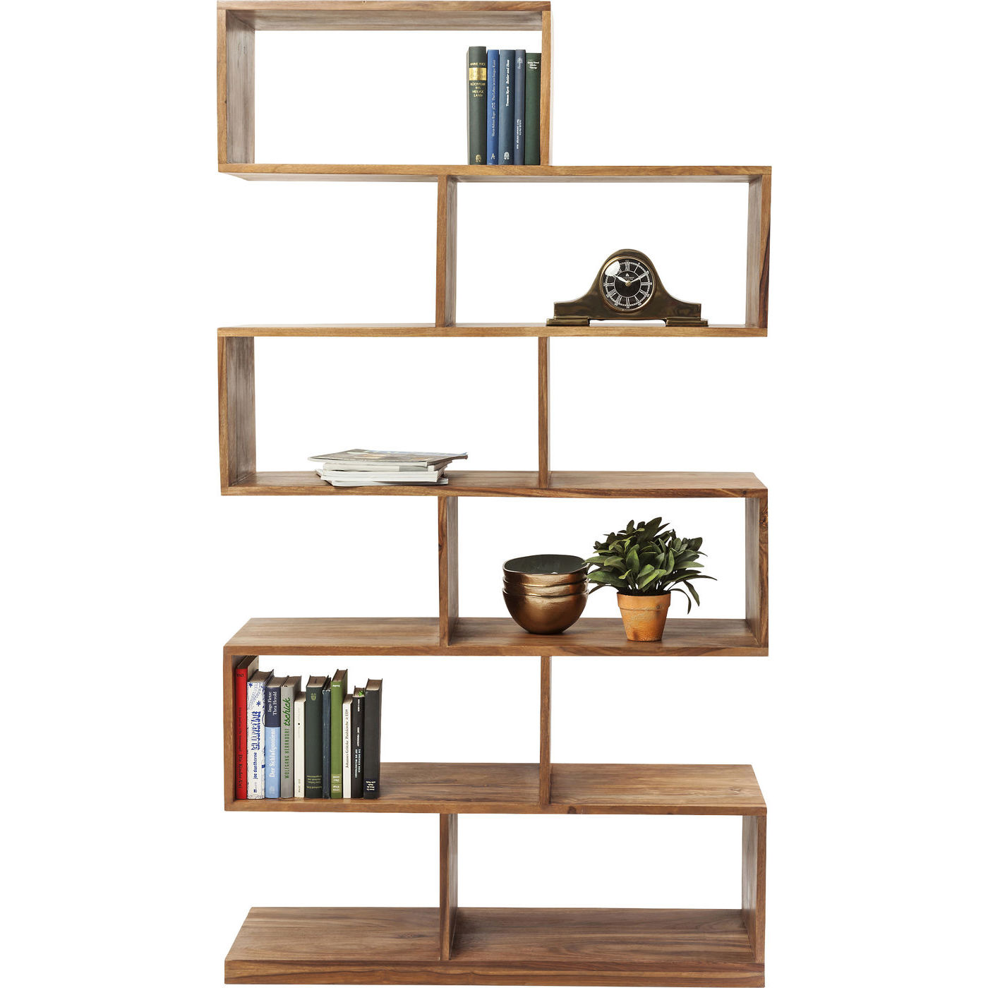 Natur Authentico Shelf Zick Zack Akacietræ 180x100 Kare Design Reol - 4025621824756