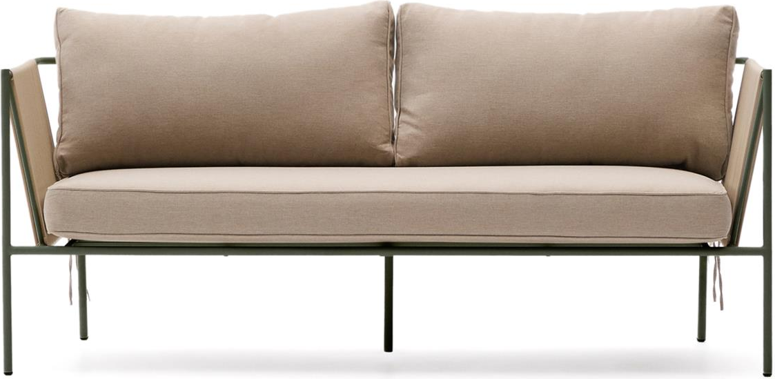 Ekru Udendørs Personers Zivia Olefina Stof 178 Galvaniseret Stål Kave Home Sofa - 8447305024805