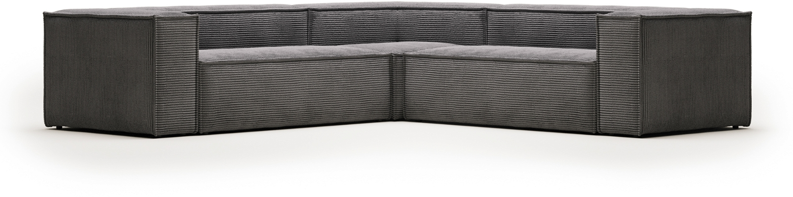Grå Hjørne Blok Fløjl Formet 290x290 Kave Home Sofa - 8433840649177