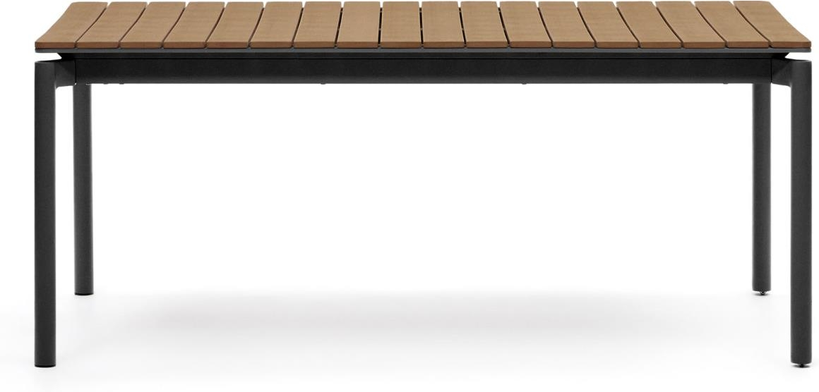 Sort/Brun Udtrækkeligt Udendørs Canyelles Aluminium Moderne Nordisk Design Sort Brun Kave Home Spisebord - 8433840838694