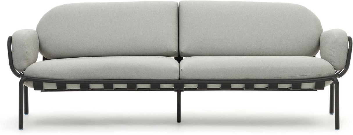 Grå Udendørs Personers Joncols Nordisk Design Aluminium Med Aftagelige Puder Kave Home Sofa - 8433840867830