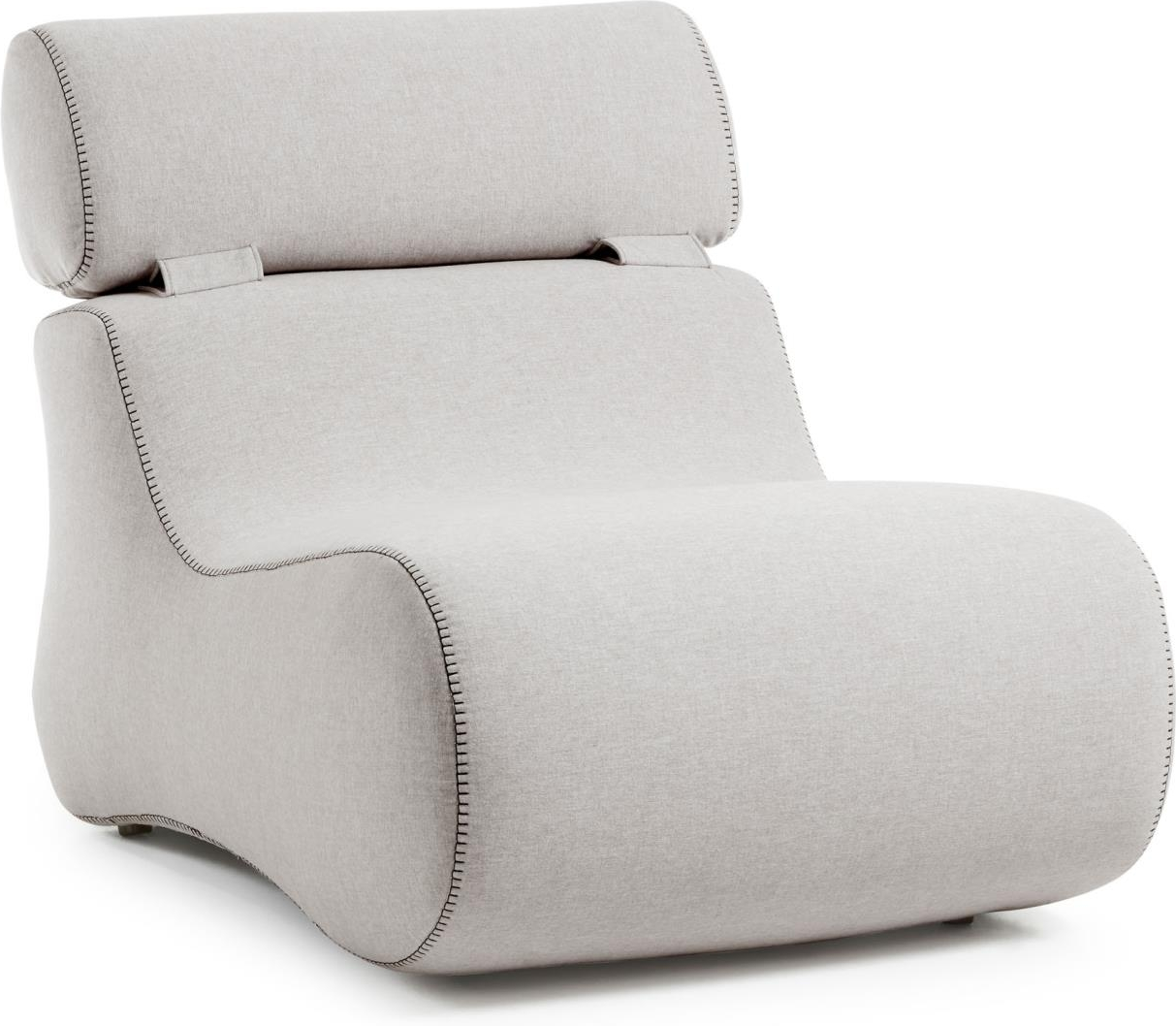 Beige Club Stof Ergonomisk Pletbestandig Moderne Lounge Stol Kave Home Lænestol - 8433840417288