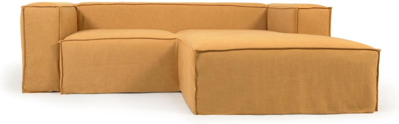 Sennepsgul Personers Blok Højrevendt Chaiselongue 240 Kave Home Sofa - 8433840702681