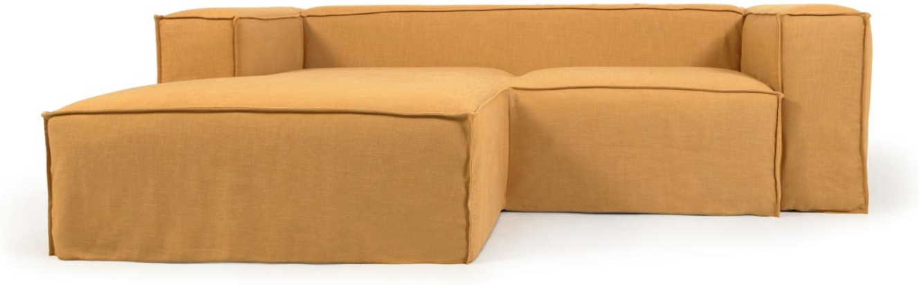 Sennepsgul Personers Chaiselong Venstrevendt Blok 240x174 Kave Home Sofa - 8433840702704