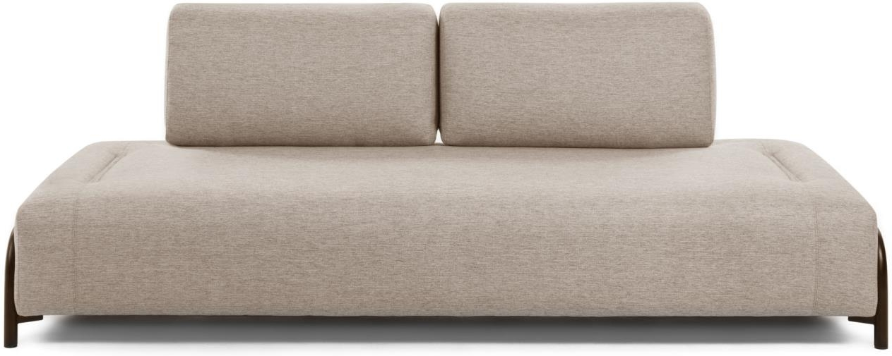 Beige/Sort Personers Compo Beige Stof Nordisk Moderne Design Uden Armlæn Kave Home Sofa - 8433840552941