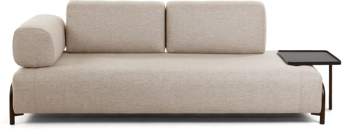 Beige Personers Compo Polstret Stof Nordisk Design Med Integreret Sidebakke Bæredygtig Fremstillet Kave Home Sofa - 8433840553061