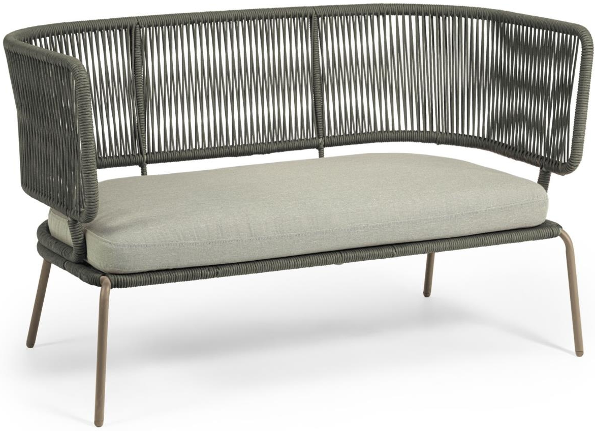 Grøn Udendørs Personers Nadin Stål & Håndflettet Reb L135 B65 H80 Kave Home Sofa - 8433840647067