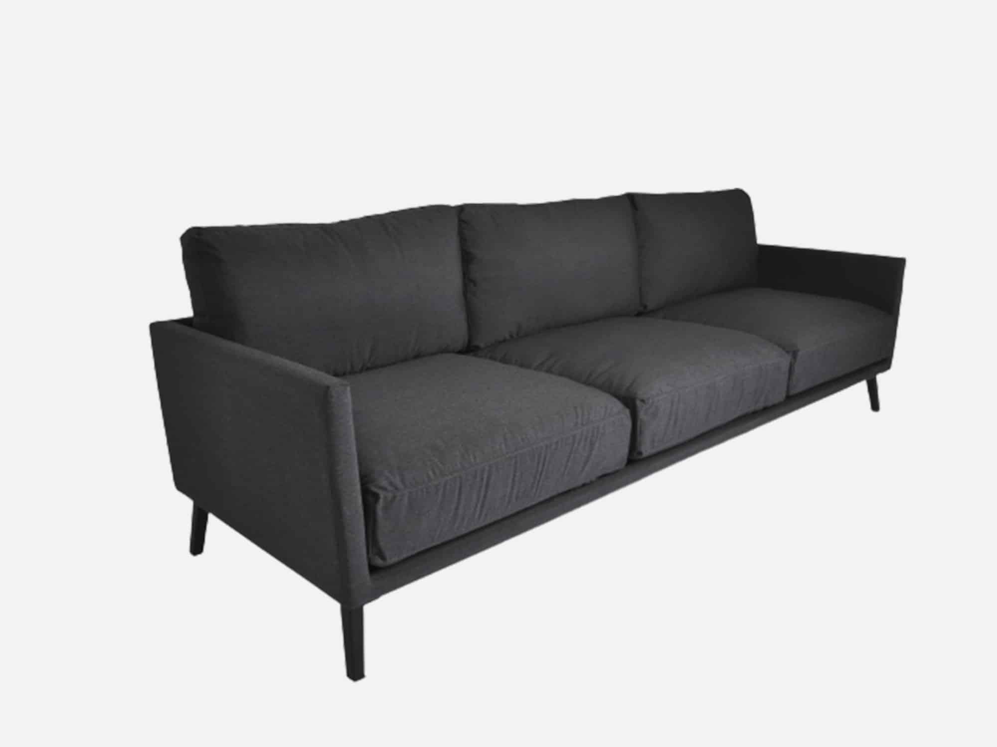 Sort Lounge Med Allweather Hynder Sofa