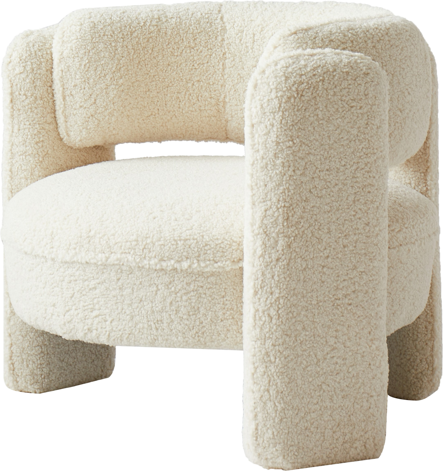 Hvid Loungestol Nordlys Furniture Bangui Skandinavisk Boucl Oeko Tex Lænestol - 3760351893818
