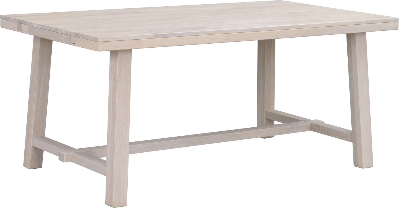 Hvid Brooklyn 170x95x75 Kalket Olieret Massivt Egetræ Fsc 100 Certificeret Rowico Spisebord - 7340126532980