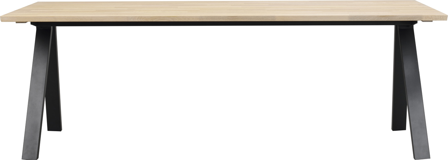 Hvid Carradale Kalket Med Sorte Metal Ben 220100 Rowico Spisebord - 7340126549193