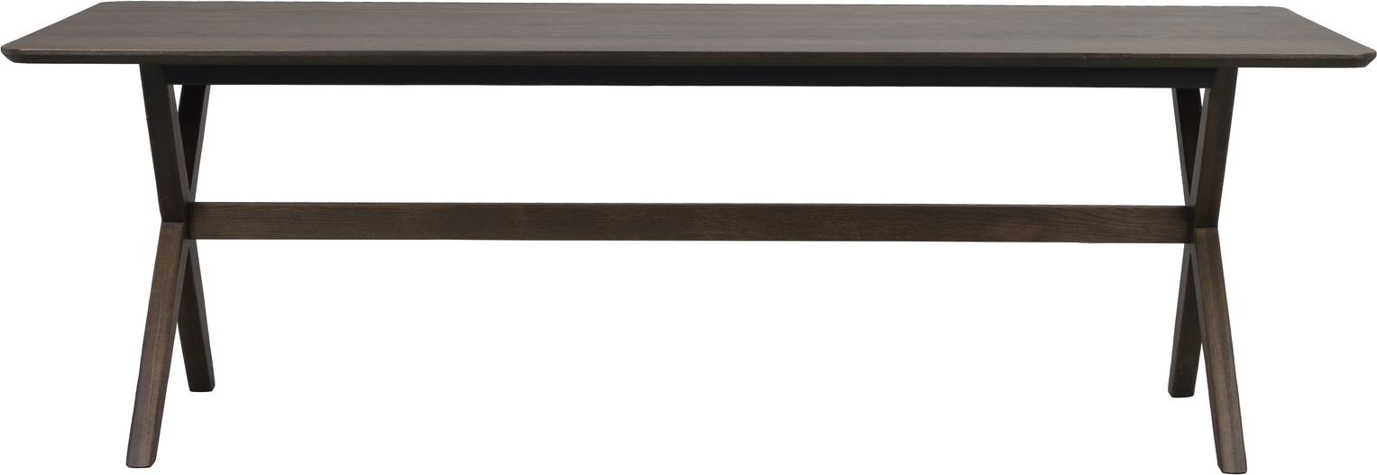 Brun Calverton Lakeret Mdf Med Egetræsfinr Massivt Egetræsben 230x95x75 Rowico Spisebord - 7340126555170
