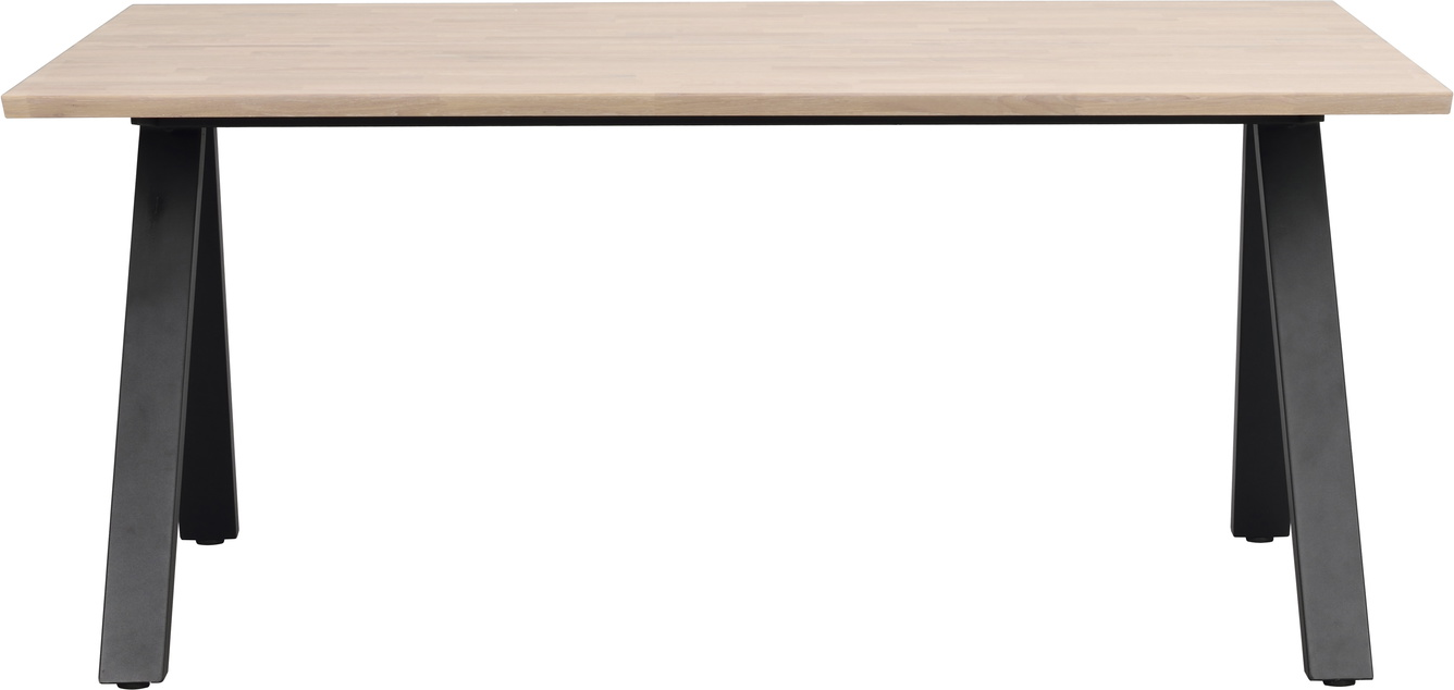 Hvid Carradale Kalket Med Sort Pulverlakeret Bensramme 170x100 Fsc Certificeret Rowico Spisebord - 7340126556245