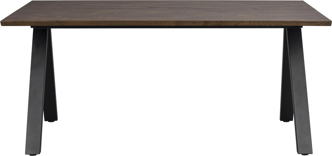 Sort Carradale Ben Massiv Olieret Metal 170x100 Udvideligt Med Tillægsplader Rowico Spisebord - 7340126556276