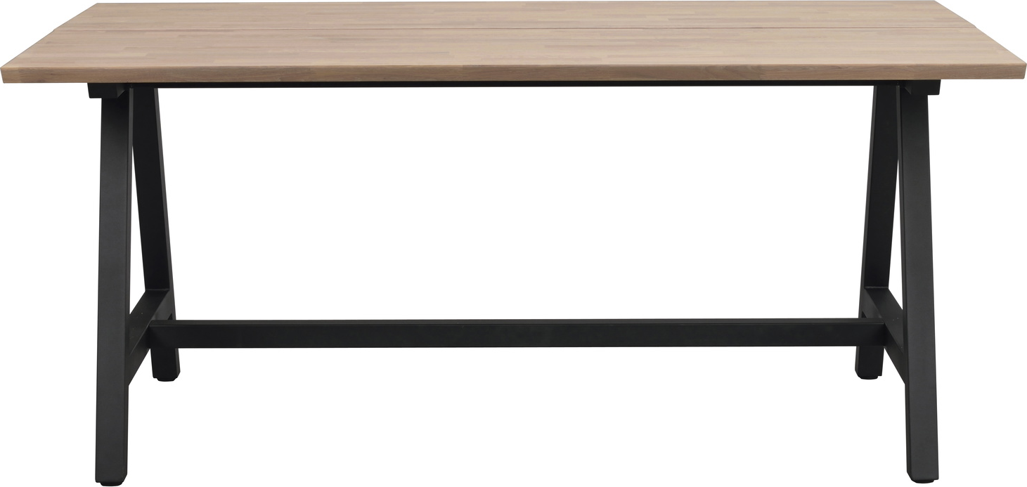 Sort Carradale Massiv Olieret Med Formet Metalstel 170x100 Rowico Spisebord - 7340126557730
