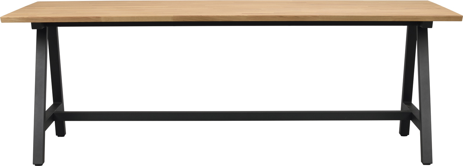 Sort Carradale 220x100 Olieret Massiv Med Pulverlakeret Ramme Fsc 100 Rowico Spisebord - 7340126557716