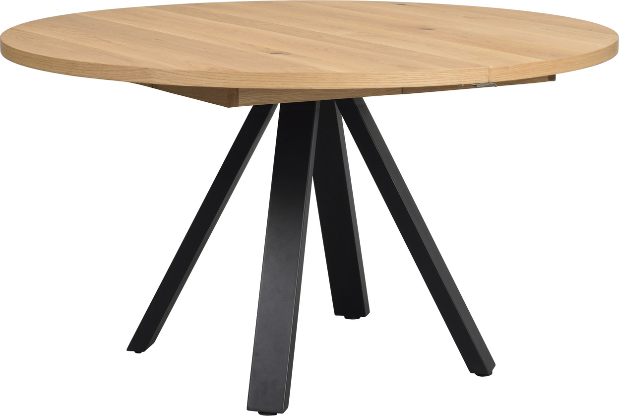 Sort Maddock Rund Ø135 H75 Olieret Egfinr Pulverlakeret Metalstel Fsc Med Udtræksfunktion Rowico Spisebord - 7340126559468