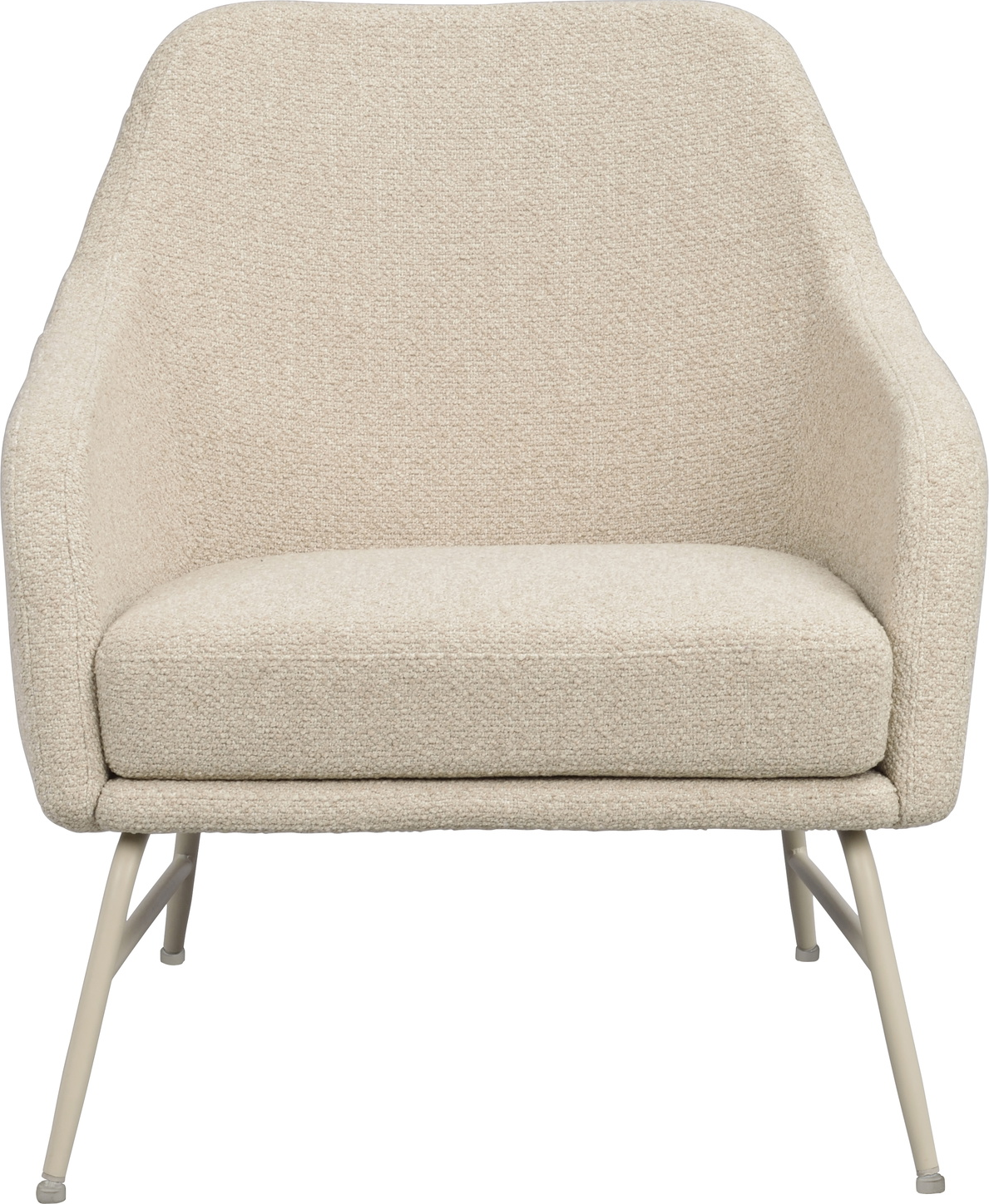 Beige Loungestol Eldwin Stof Med Pulverlakeret Metalstel Rowico Lænestol - 7340126594100