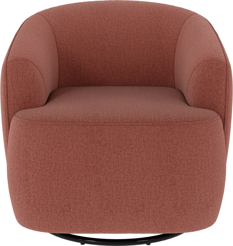 Sort Loungestol Dermot Rød Brenda Polyester 360 Drejefunktion Metalfod Rowico Lænestol - 7340126589977