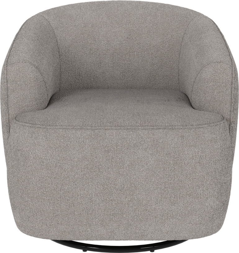Lysegrå Loungestol Dermot Greg Stof Fsc Mix Med Swivel Gyngemekanisme Rowico Lænestol - 7340126590379