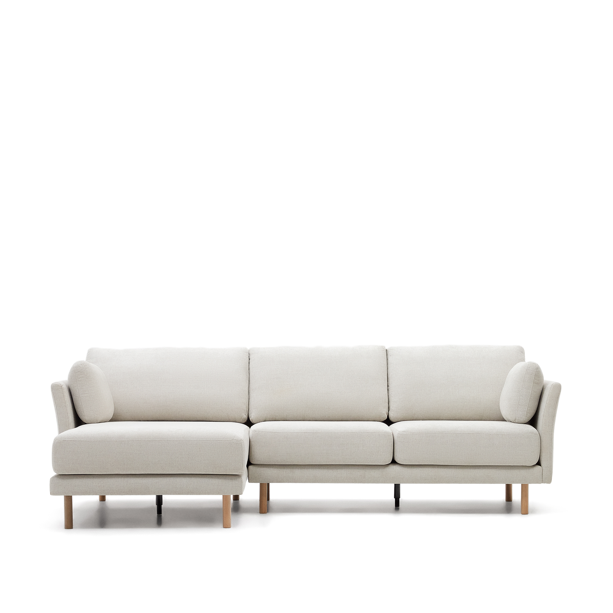 Grå Gilma Pers Højre Venstre Chaiselong Perlemor Chenille Naturben 260cm Kave Home Sofa - 8433840873350