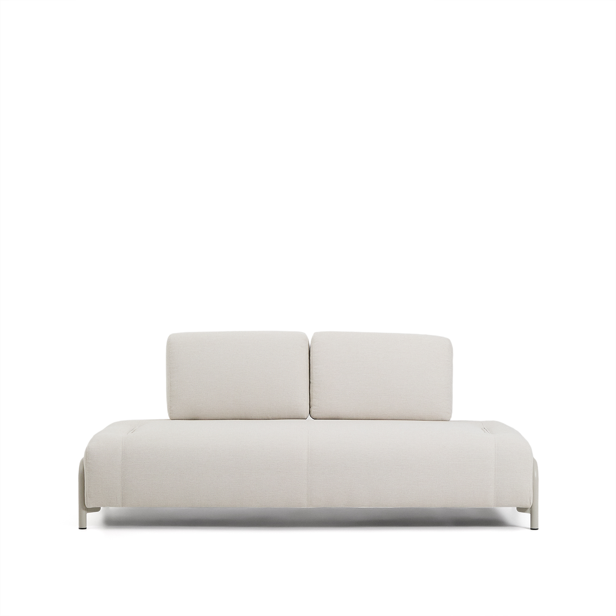 Ecru Compo Pers Modul Chenille Stof Beige Metal 200cm Kave Home Sofa - 8447305093900
