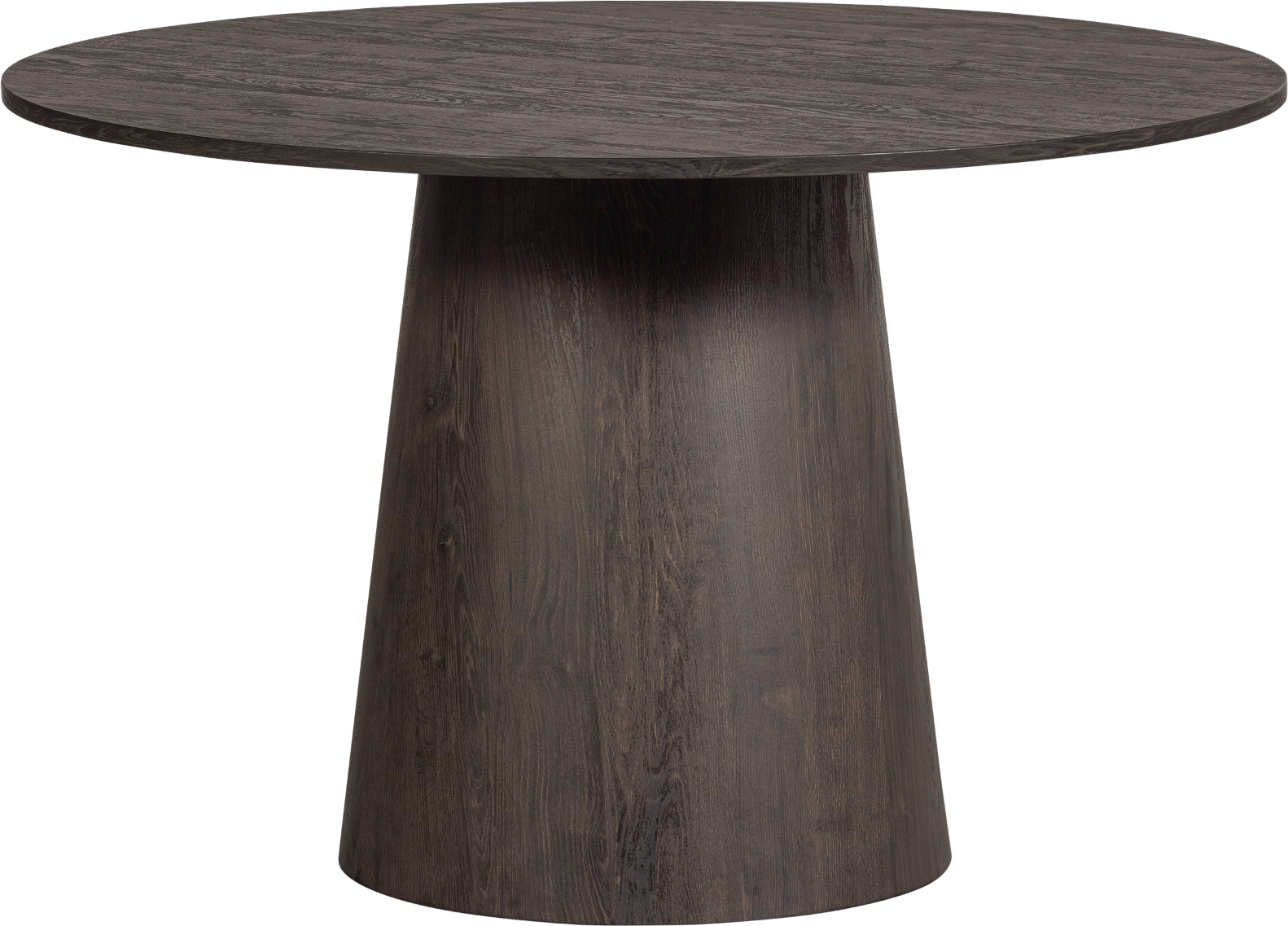 Mørkebrun Rundt Maan Ø120 H75 Mdf Woood Spisebord - 8714713192953
