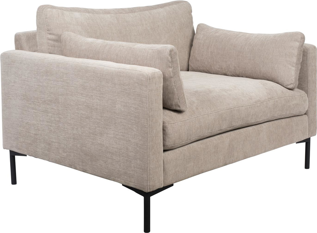 Stenlysgrå Personers Summer Stof Med Skum Stålben Zuiver Sofa - 8718548051737