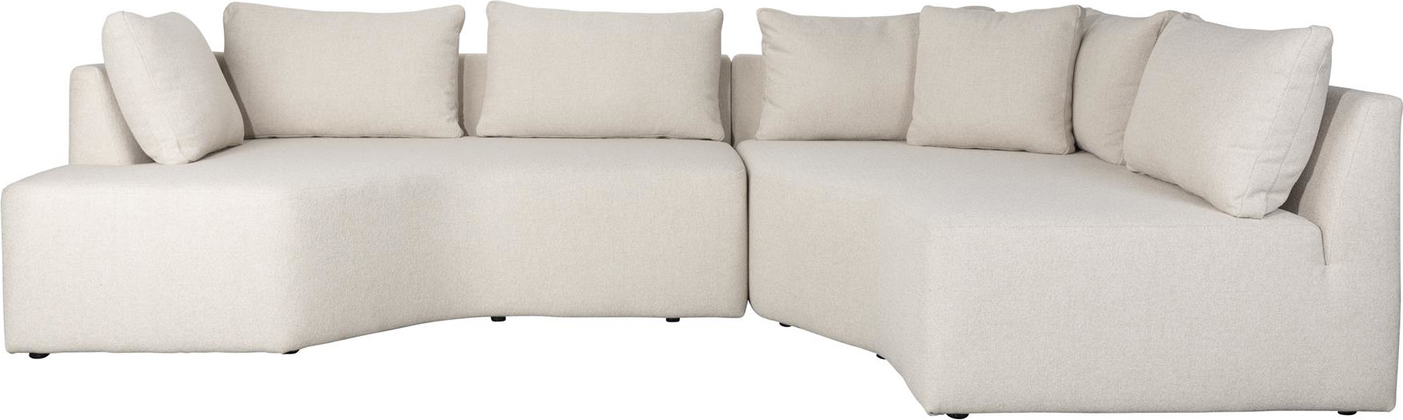 Sand Prosper Højrevendt Lysgrå Polyester 355x124x79 Zuiver Sofa - 8718548088887