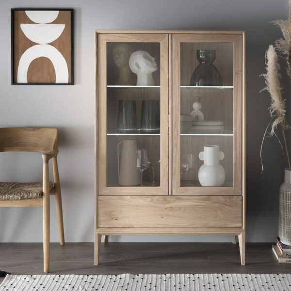 Heimdal Massiv Egetræ Fra Bianco Lys Olie Organic Sleep Vitrineskab