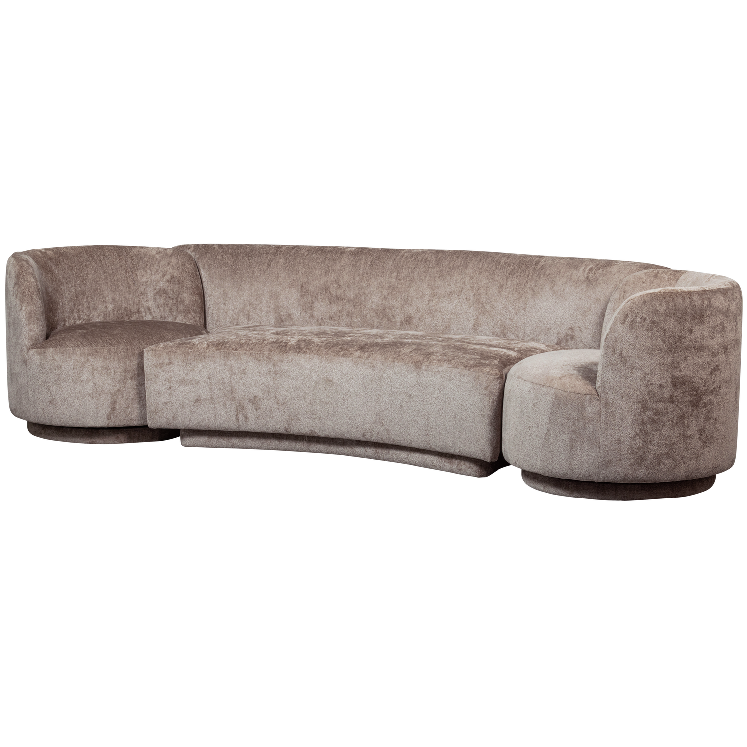Popular Kombi Pers Lænestole Taupe Polyester Woood Sofa - 8714713204519
