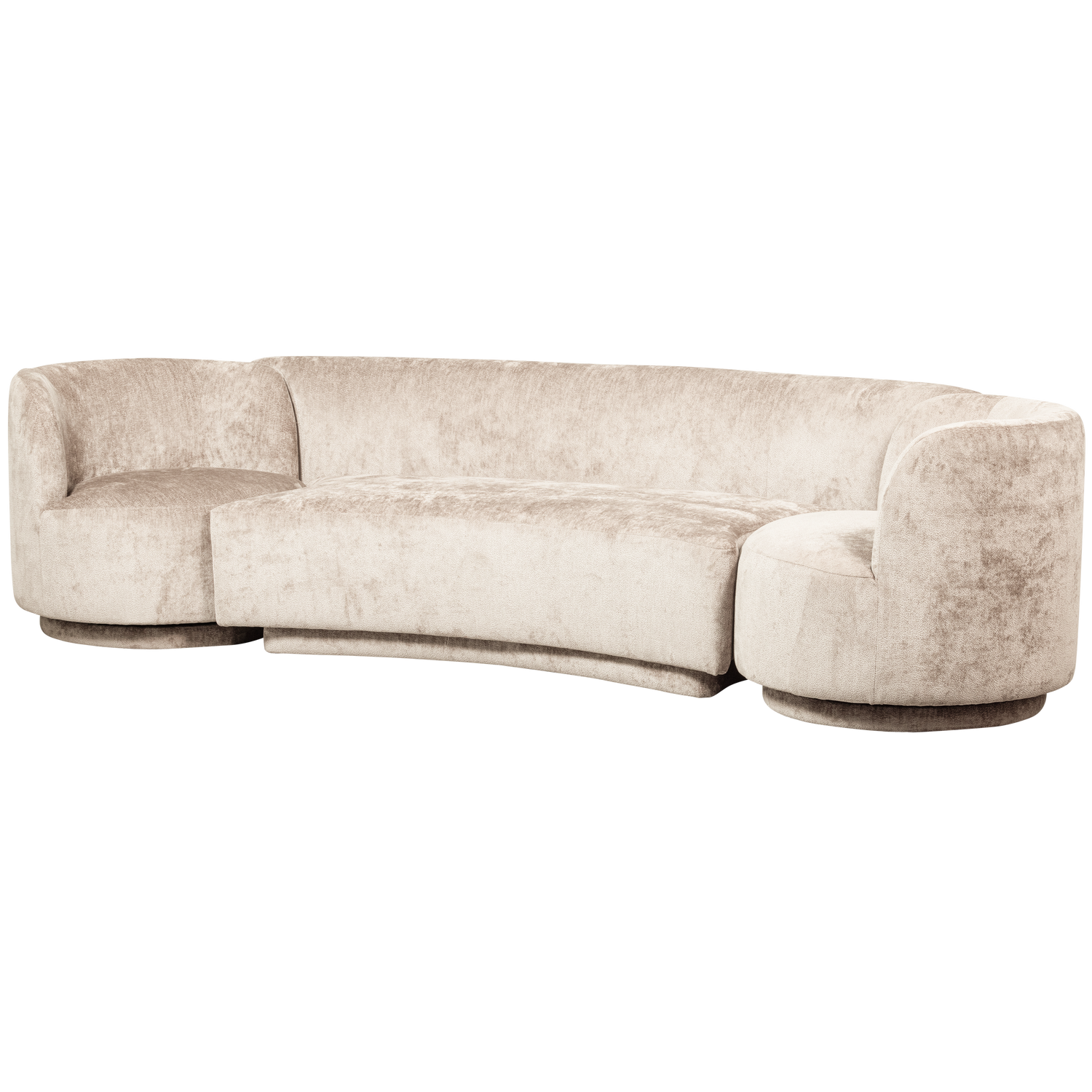 Natur Popular Kombi Pers Lænestole Polyester Woood Sofa - 8714713204502