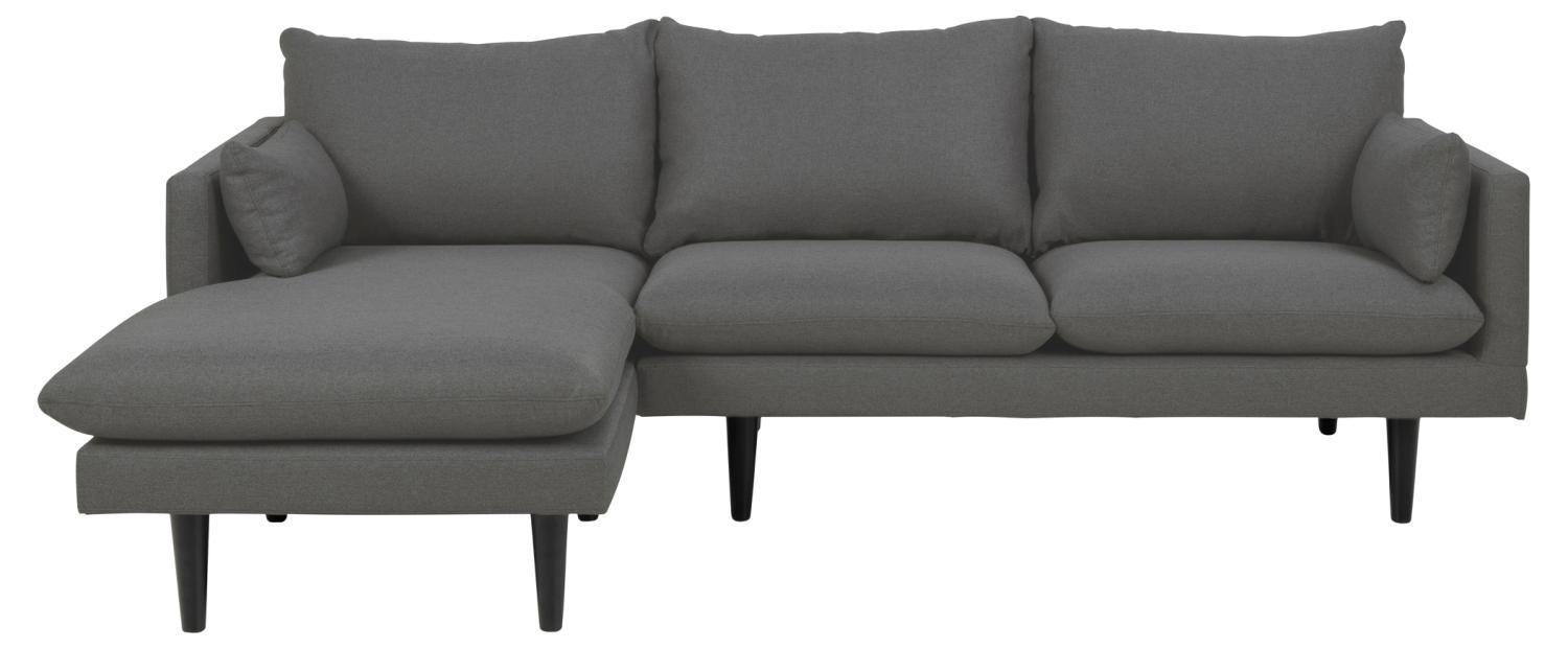 Sort Cozy Pers Venstre Chaiselong Puder Mørkegrå Stof Bøg Sofakoncept Sofa - 5713941081483