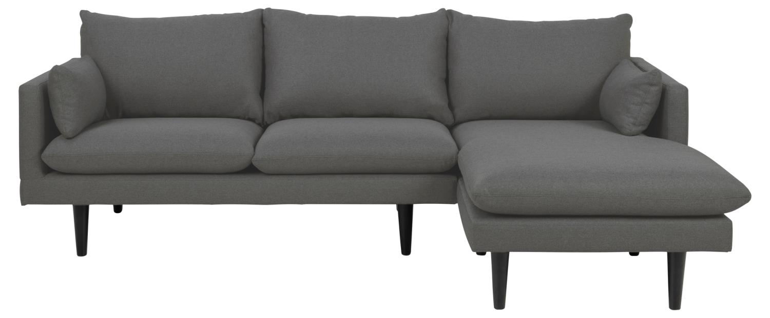 Sort Cozy Pers Højre Chaiselong Puder Mørkegrå Stof Bøg Sofakoncept Sofa - 5713941081513