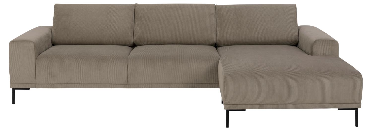 Sort Noora Pers Højre Chaiselong Beige Stof Metal Sofakoncept Sofa - 5713941187161