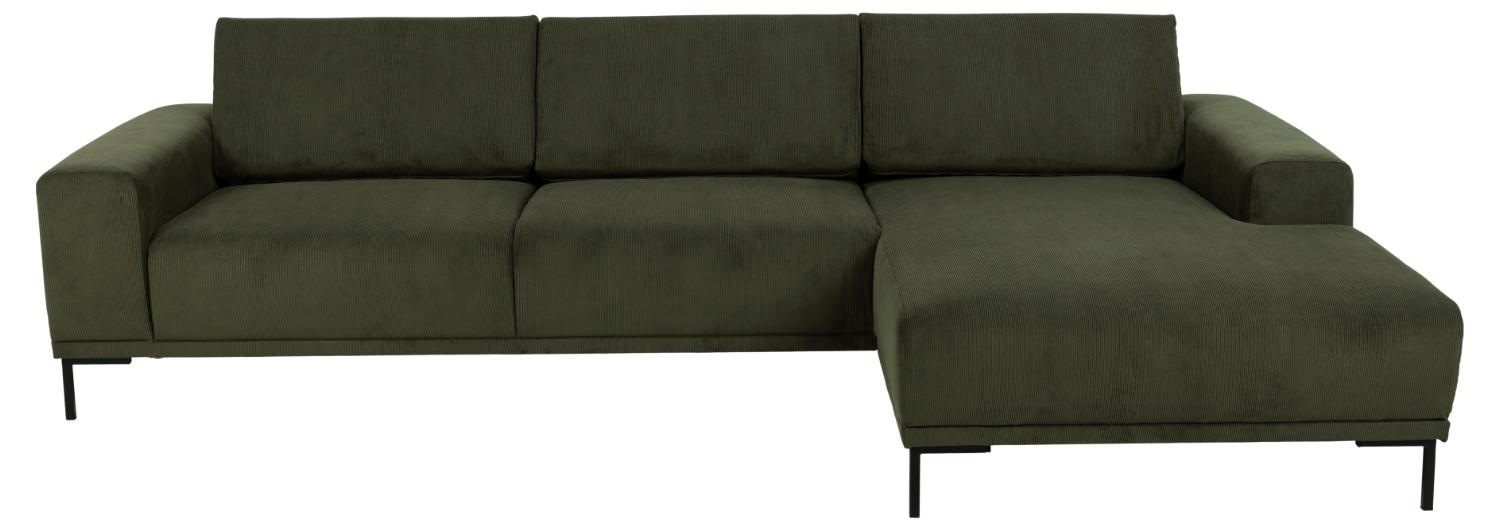Sort Noora Pers Højre Chaiselong Olivengrøn Stof Metal Sofakoncept Sofa - 5713941187130