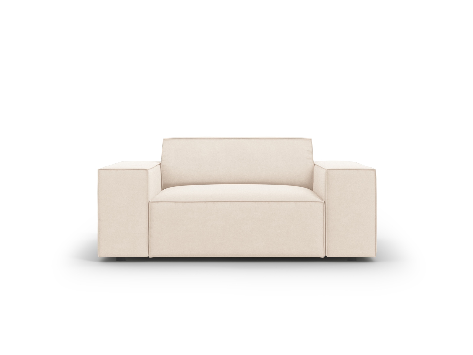 Sort Jodie Armlæn Sæde Beige Fløjl Plast Micadoni Lænestol - 5903614937609