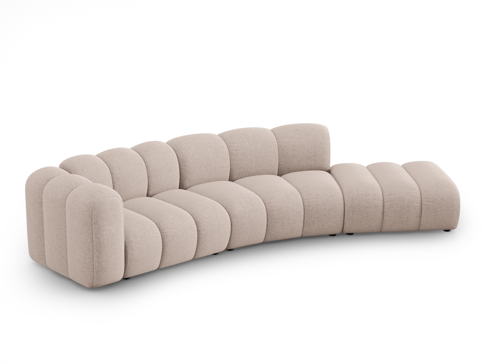 Beige Lupin Modul Højre Sæder Chenille Micadoni Sofa - 5905389831243